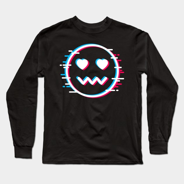 glitch emoji Long Sleeve T-Shirt by Hispaniola-Fineart